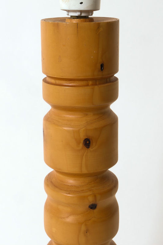 Mid Century Scandinavian Pine Table Lamp