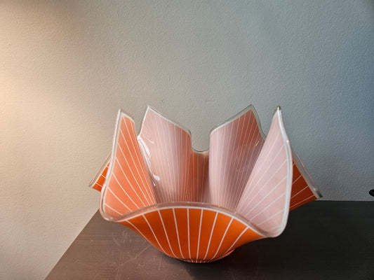 Mid-Century British Made Chance Glass Handkerchief Vase
