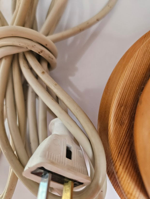 Mid Century Scandinavian Pine Table Lamp