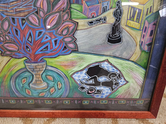 Joan Curtis "Journey Home" Drawing Acrylic (Framed)