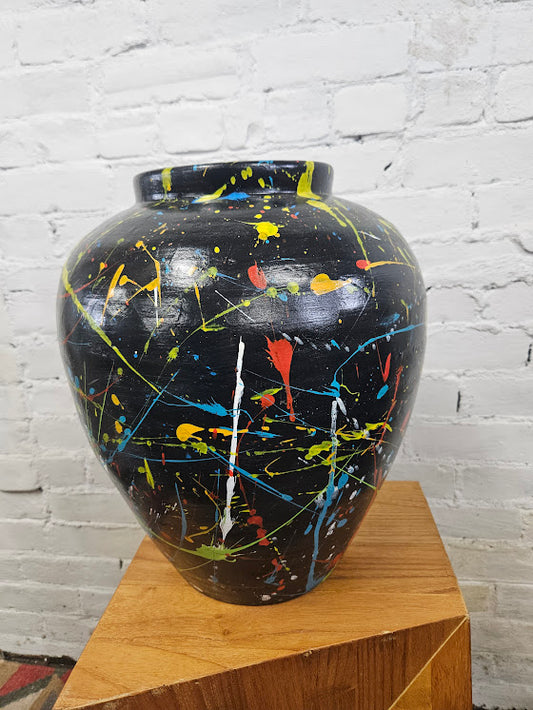 Splatter Paint Ceramic Vase – Jackson Pollock Style