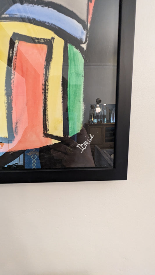 Abstract Expressionist Style Mixed Media Painting