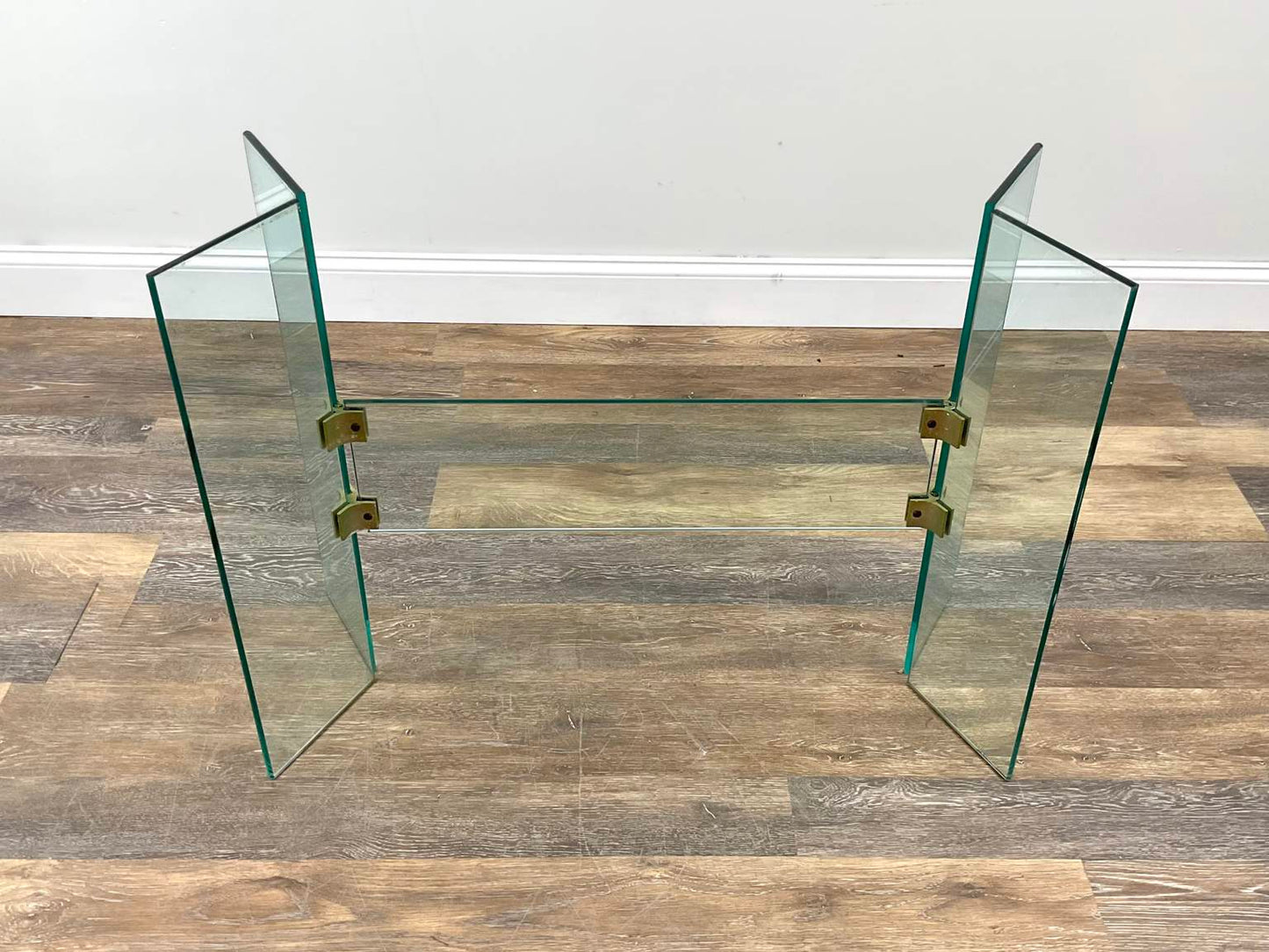 Leon Rosen Pace Collection Glass & Bronze Console Table