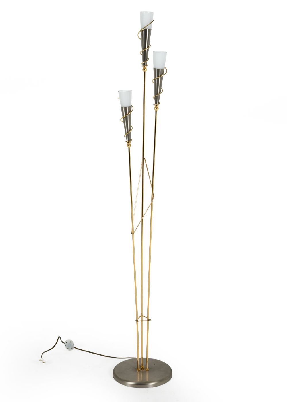 Vintage 1970s Belgium 3-Light Floor Lamp (Rewired)
