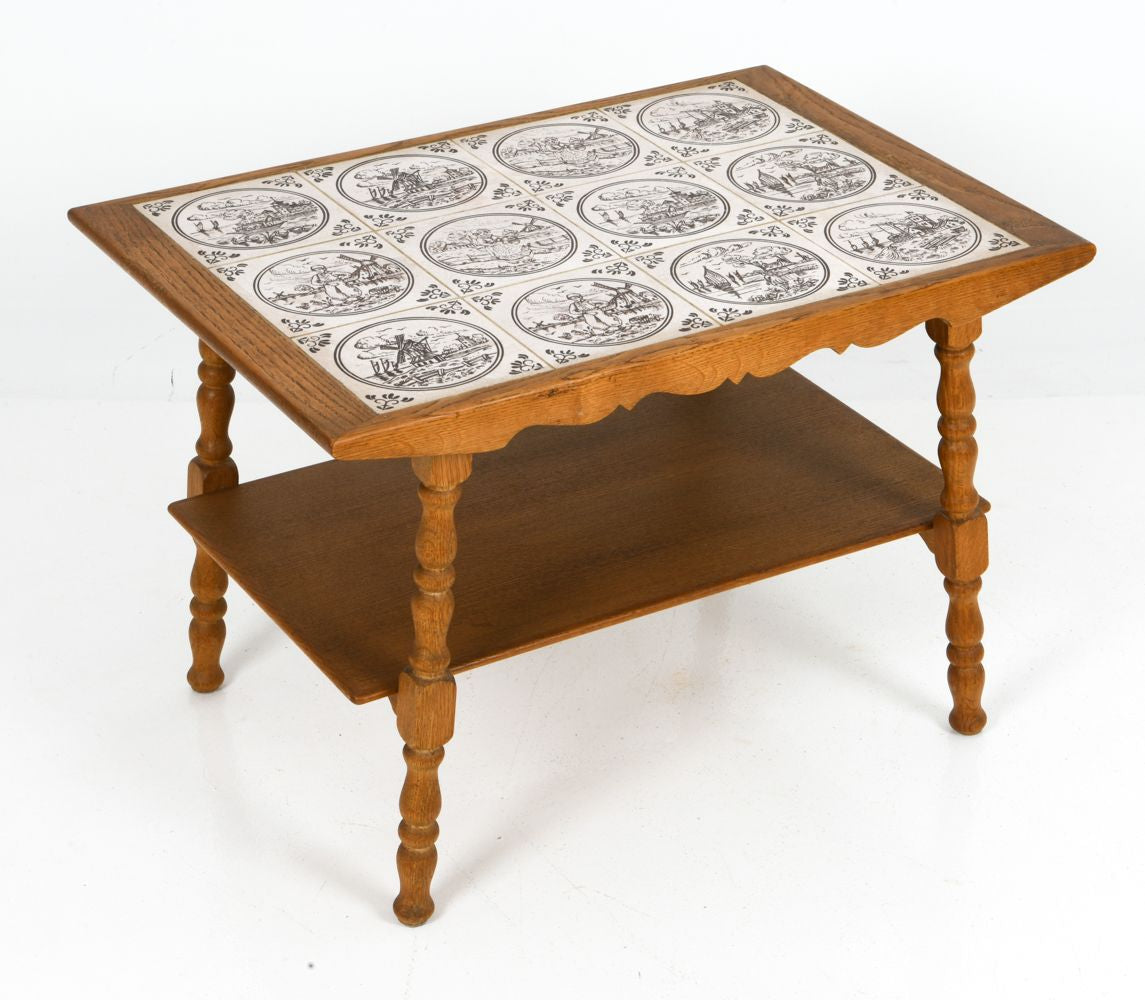 Danish Oak & Tile Coffee Table