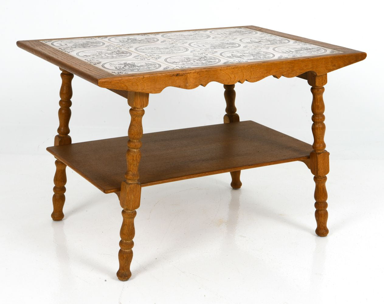 Danish Oak & Tile Coffee Table