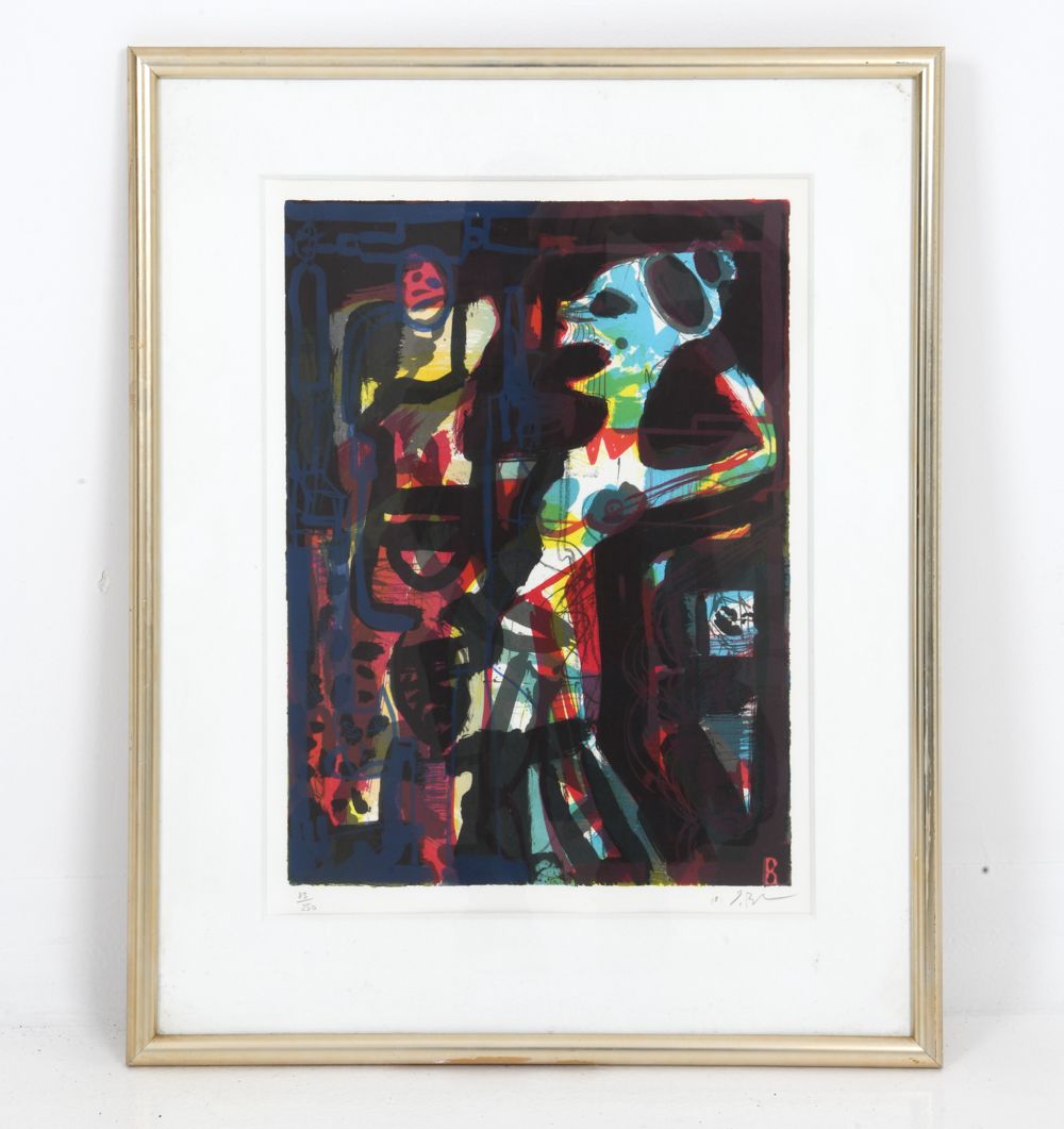 Danish Painter Jens Birkemose Lithograph