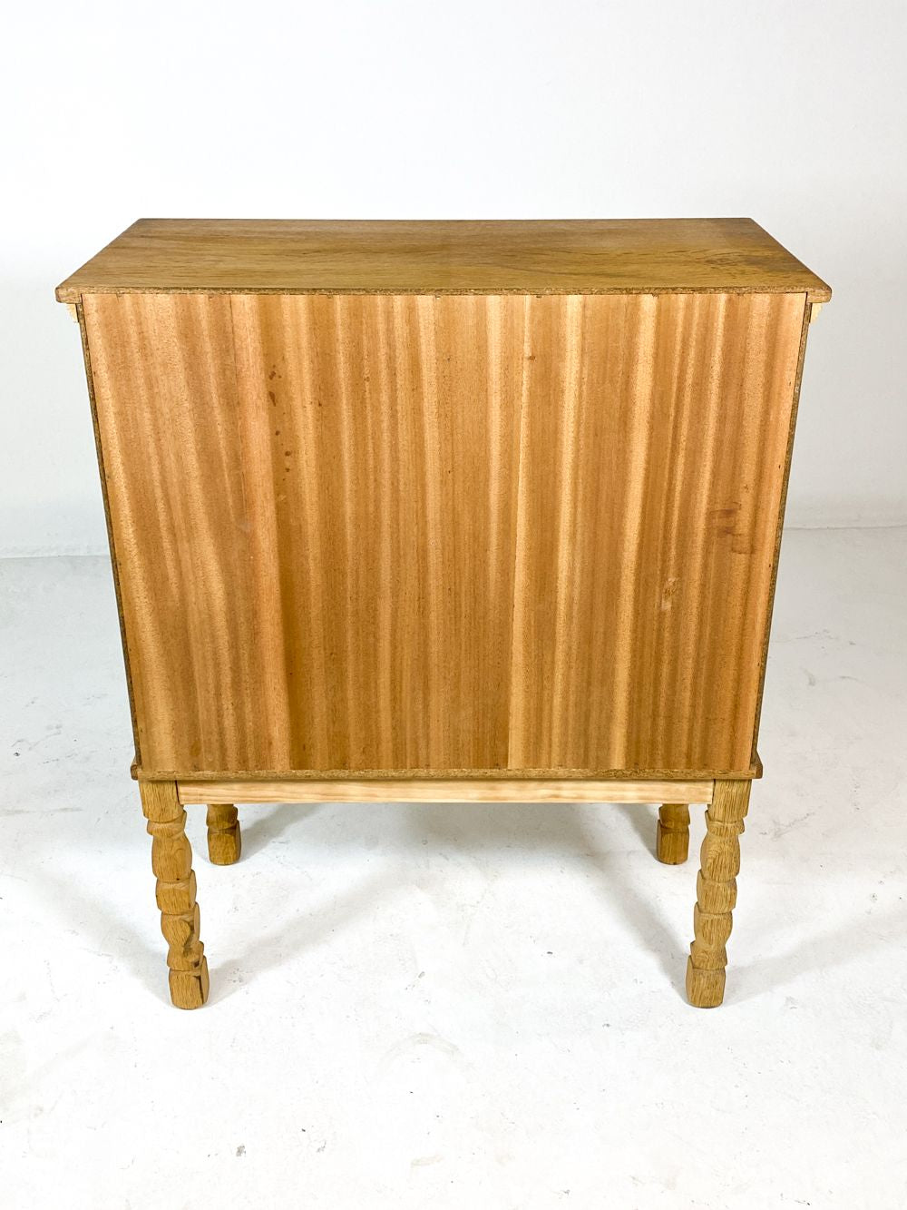 1970s Danish Oak & Glass Cabinet Henning Kjaernulf Style