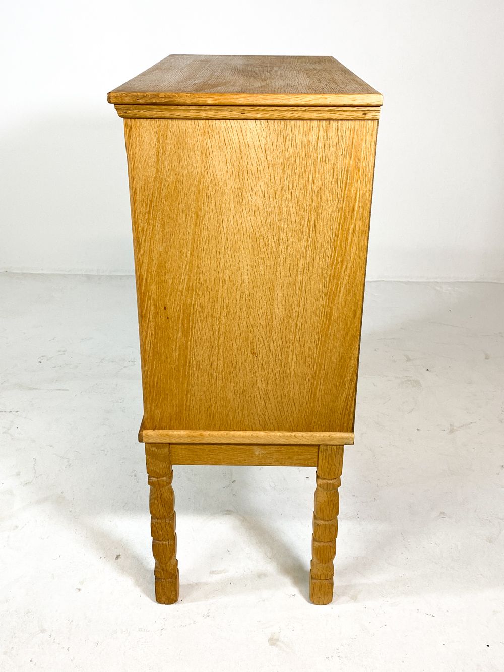 1970s Danish Oak & Glass Cabinet Henning Kjaernulf Style