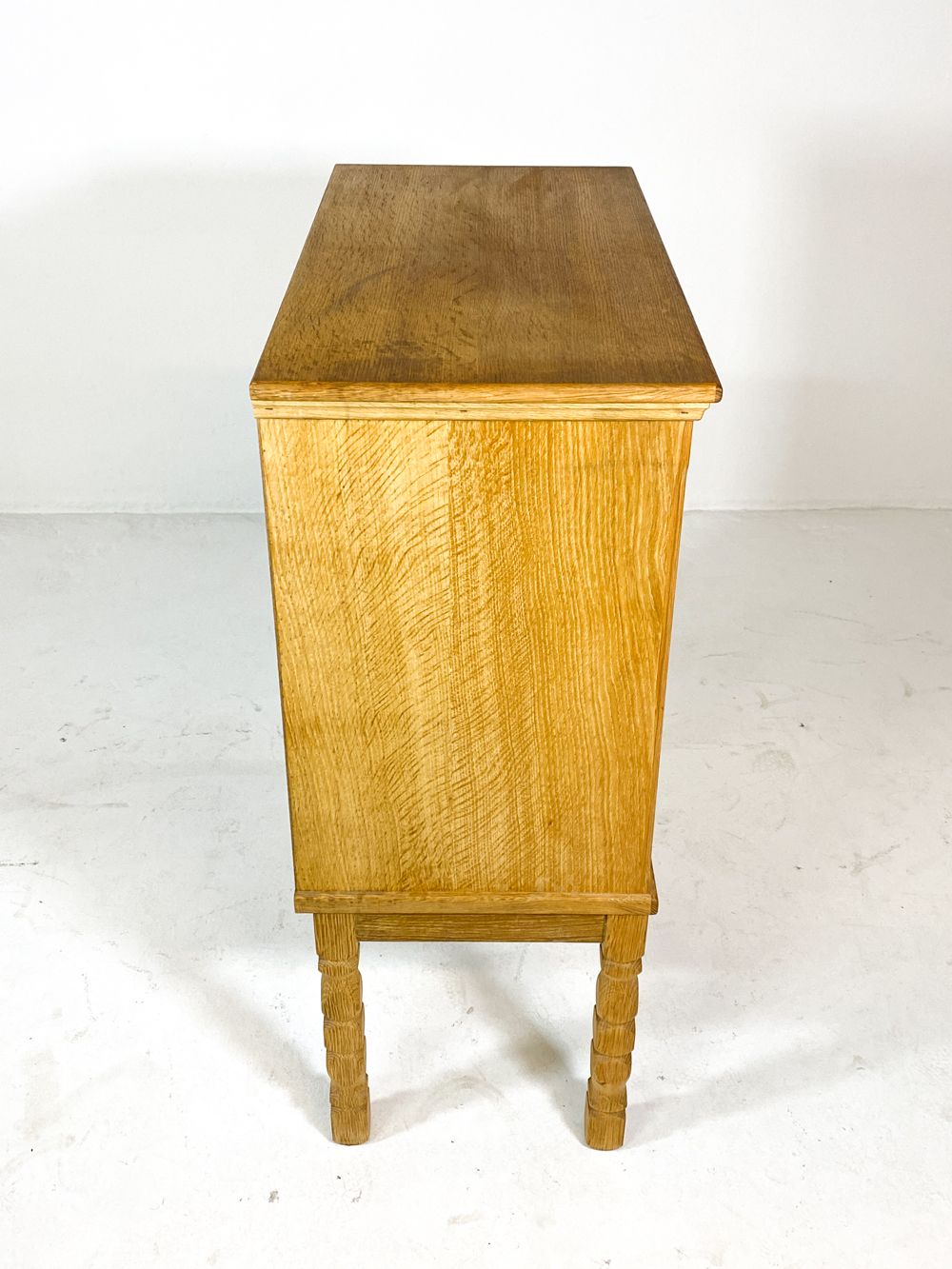1970s Danish Oak & Glass Cabinet Henning Kjaernulf Style