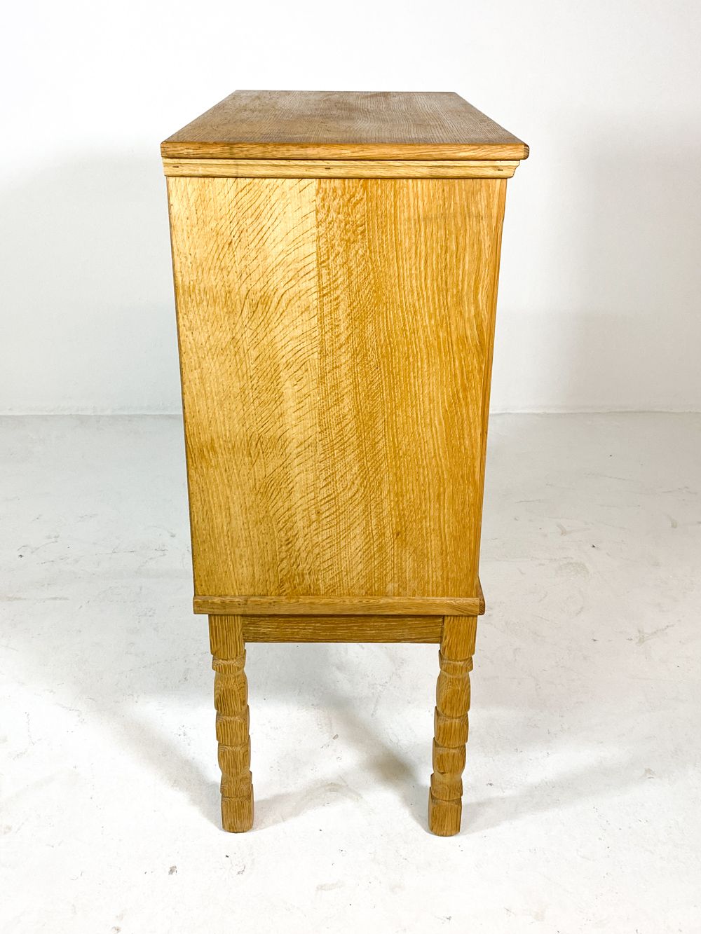 1970s Danish Oak & Glass Cabinet Henning Kjaernulf Style