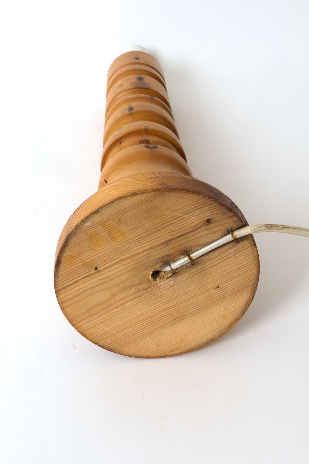 Mid Century Scandinavian Pine Table Lamp