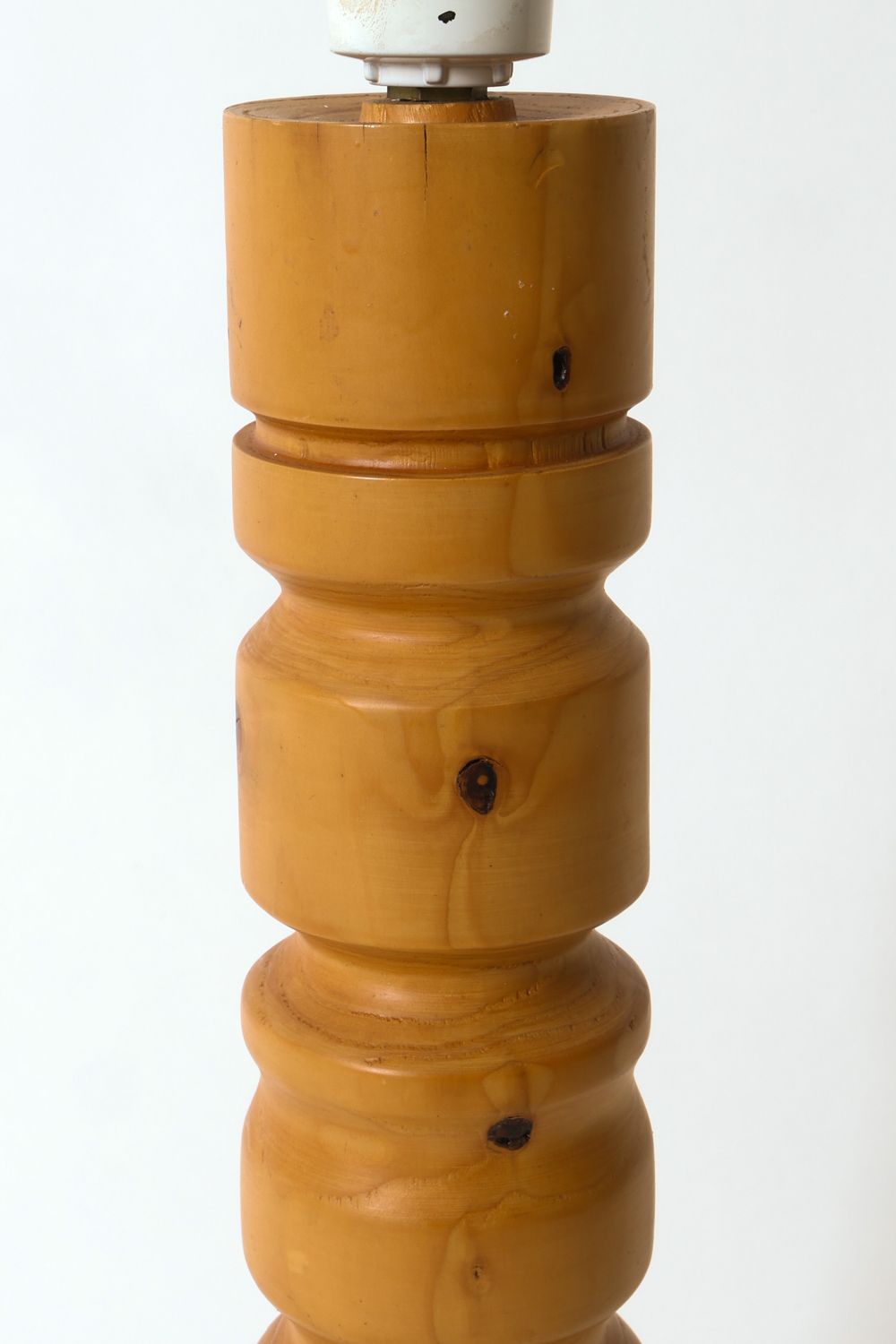 Mid Century Scandinavian Pine Table Lamp