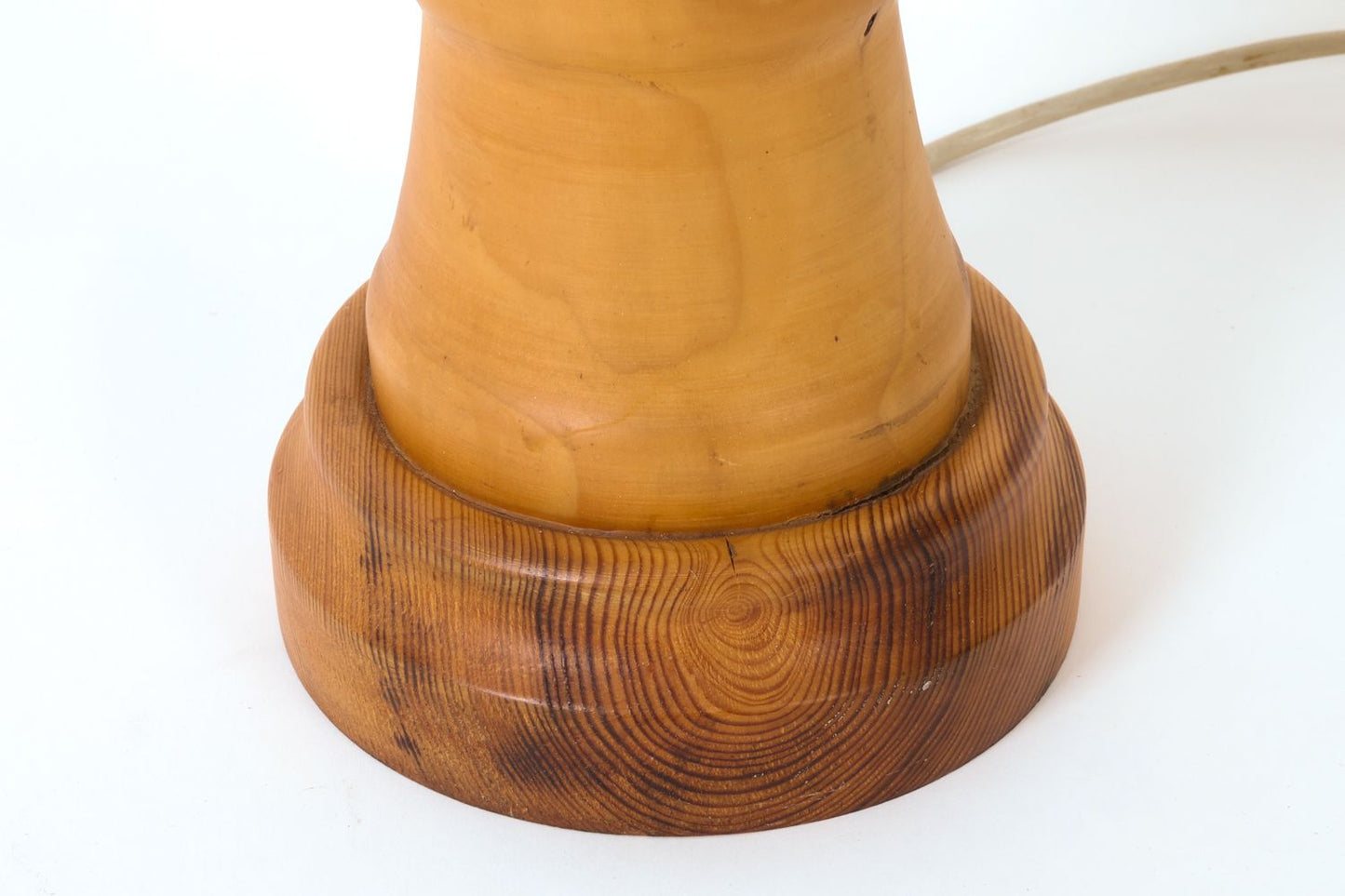 Mid Century Scandinavian Pine Table Lamp