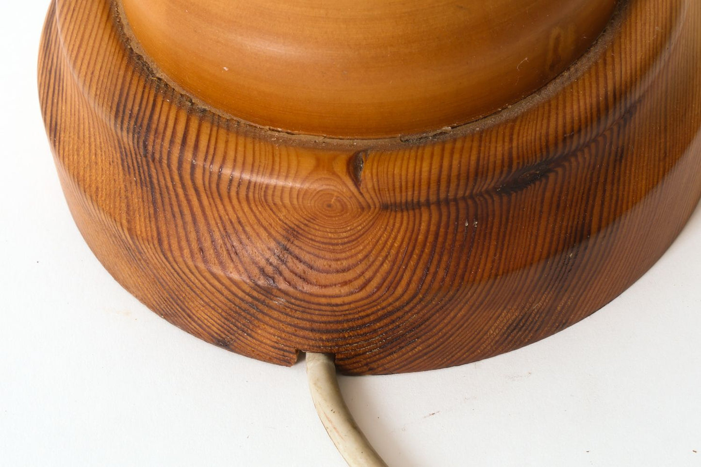 Mid Century Scandinavian Pine Table Lamp