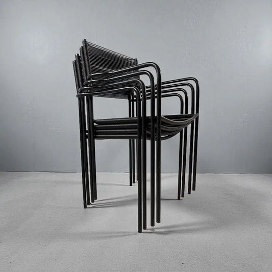 Pair of 1980s Giandomenico Belotti for Alias Italy Spaghetti Chairs