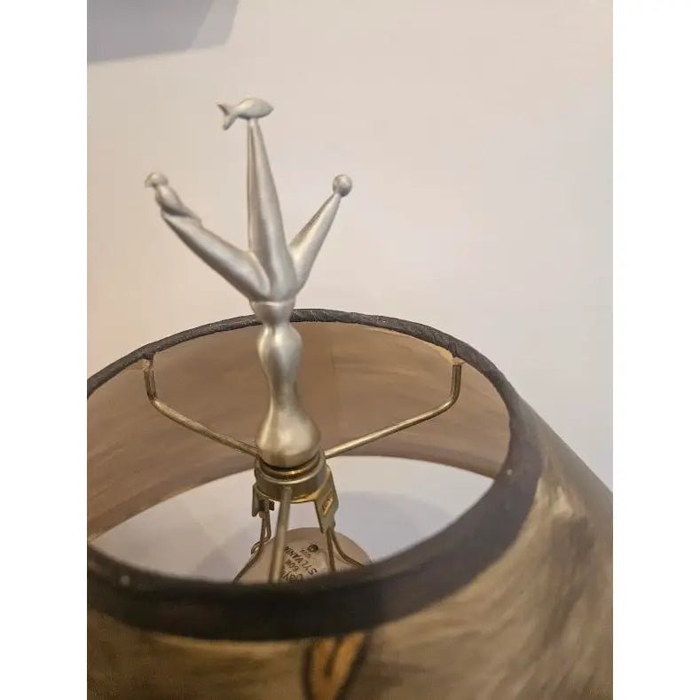 1990s Janna Ugone Handpainted Lamp