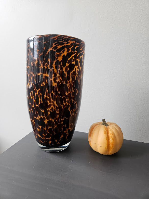 Tortoise Style Glass Vase