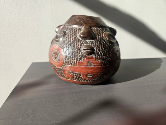 Brazilian Marajoara Terracotta Pottery Double Faced Vessel