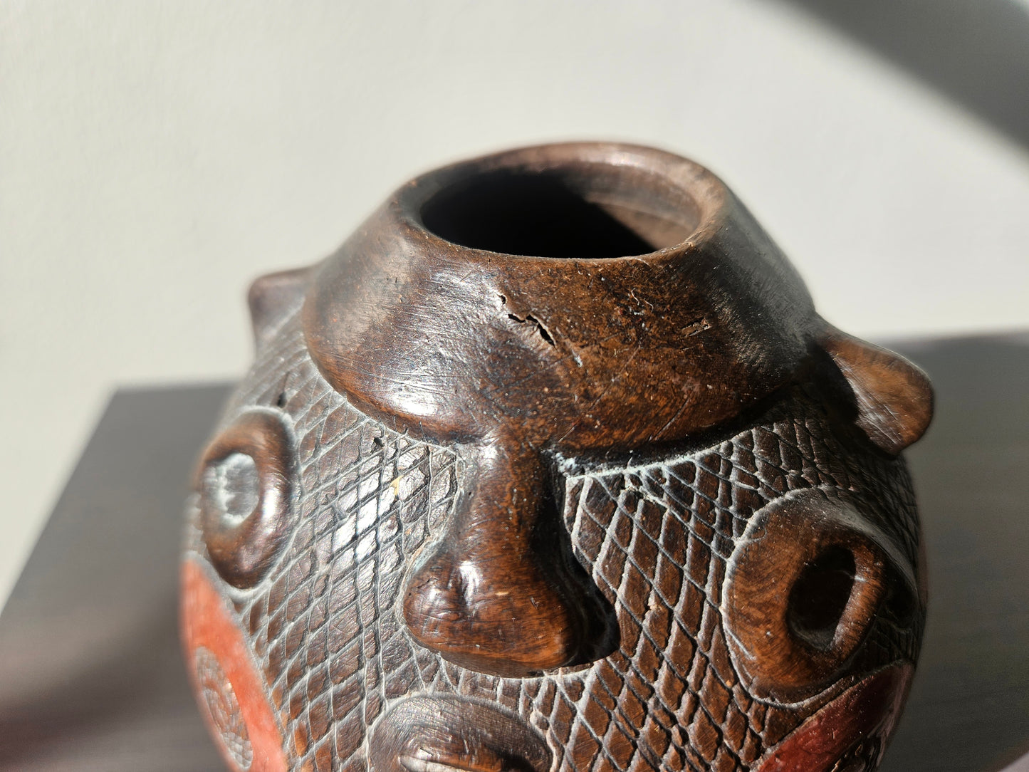 Brazilian Marajoara Terracotta Pottery Double Faced Vessel