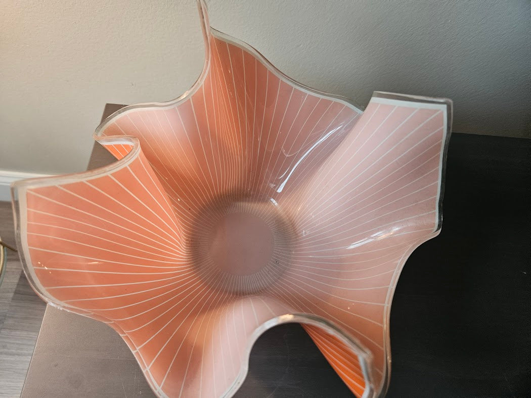 Mid-Century British Made Chance Glass Handkerchief Vase