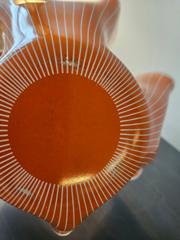 Mid-Century British Made Chance Glass Handkerchief Vase