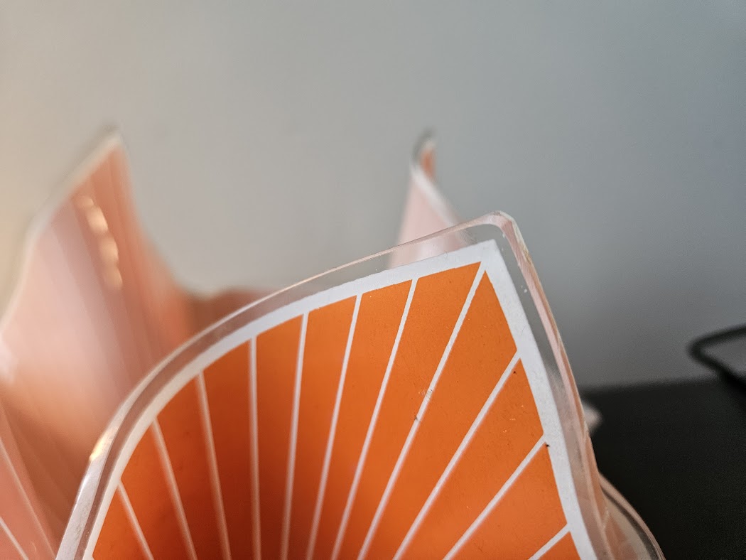 Mid-Century British Made Chance Glass Handkerchief Vase