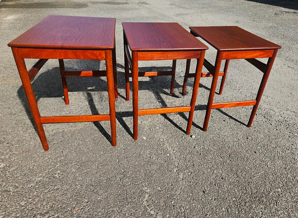 Hans Wegner Teak Nesting Tables for Andreas Tuck