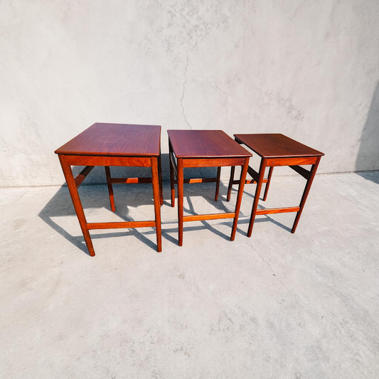 Hans Wegner Teak Nesting Tables for Andreas Tuck