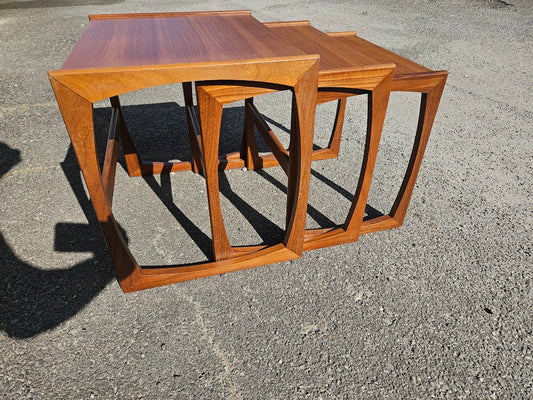 Mid-Century Modern Teak "Quadrille" Nesting Tables by G Plan