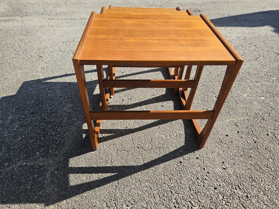 Mid-Century Modern Teak "Quadrille" Nesting Tables by G Plan