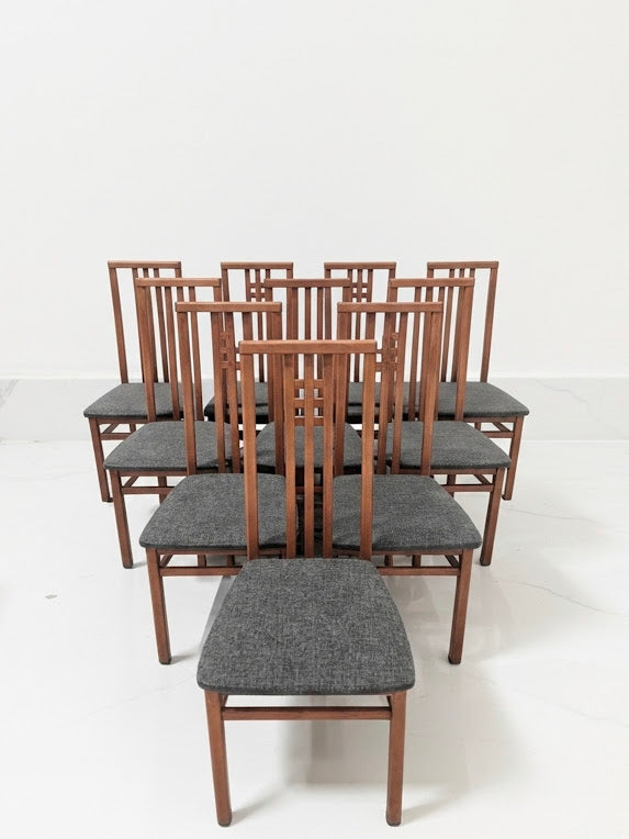Modern 20th Century Ims SRL Italian High Back Dining Chairs