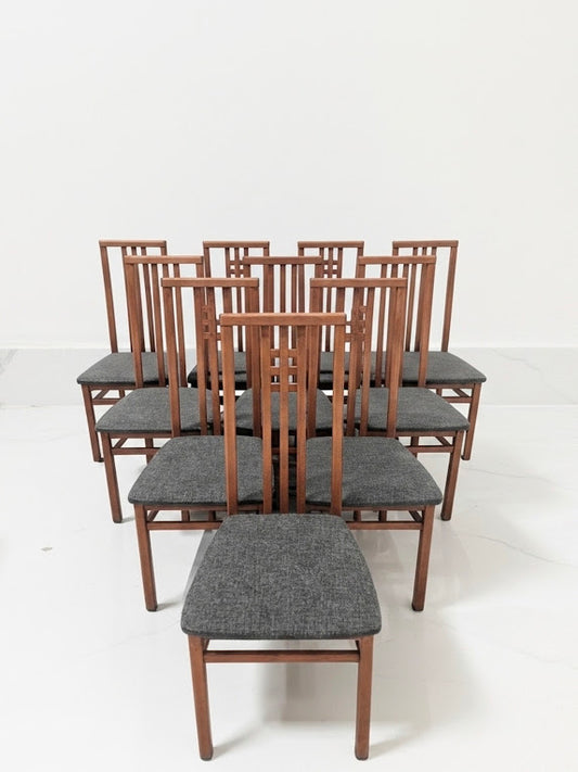Modern 20th Century Ims SRL Italian High Back Dining Chairs