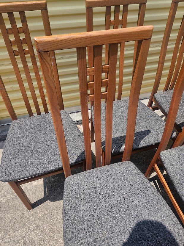 Modern 20th Century Ims SRL Italian High Back Dining Chairs