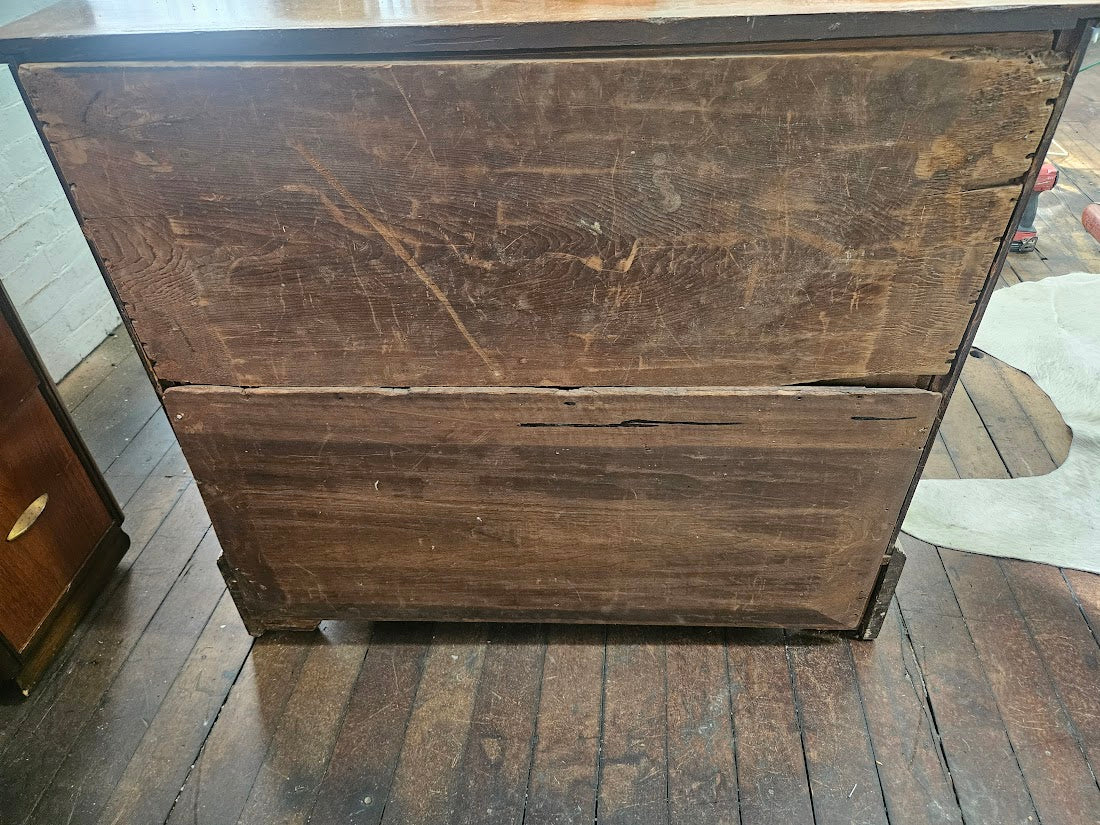 Antique Chippendale Solid Mahogany 4-Drawer Chest of Drawers
