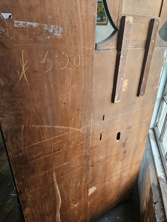 Vintage Armoire With Beautiful Depiction of French Painting