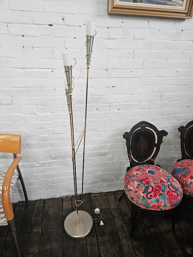 Vintage 1970s Belgium 3-Light Floor Lamp (Rewired)