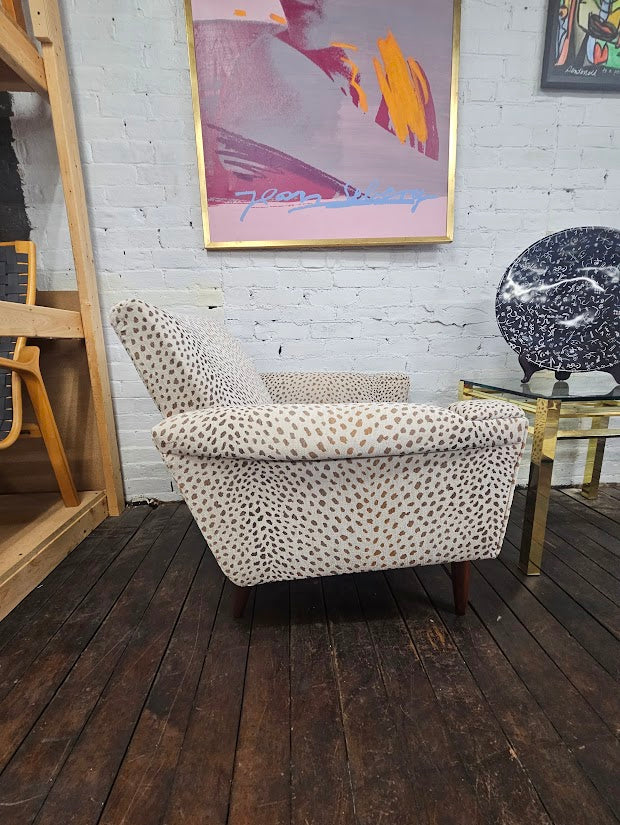 Danish Lounge Chair W/New Upholstery