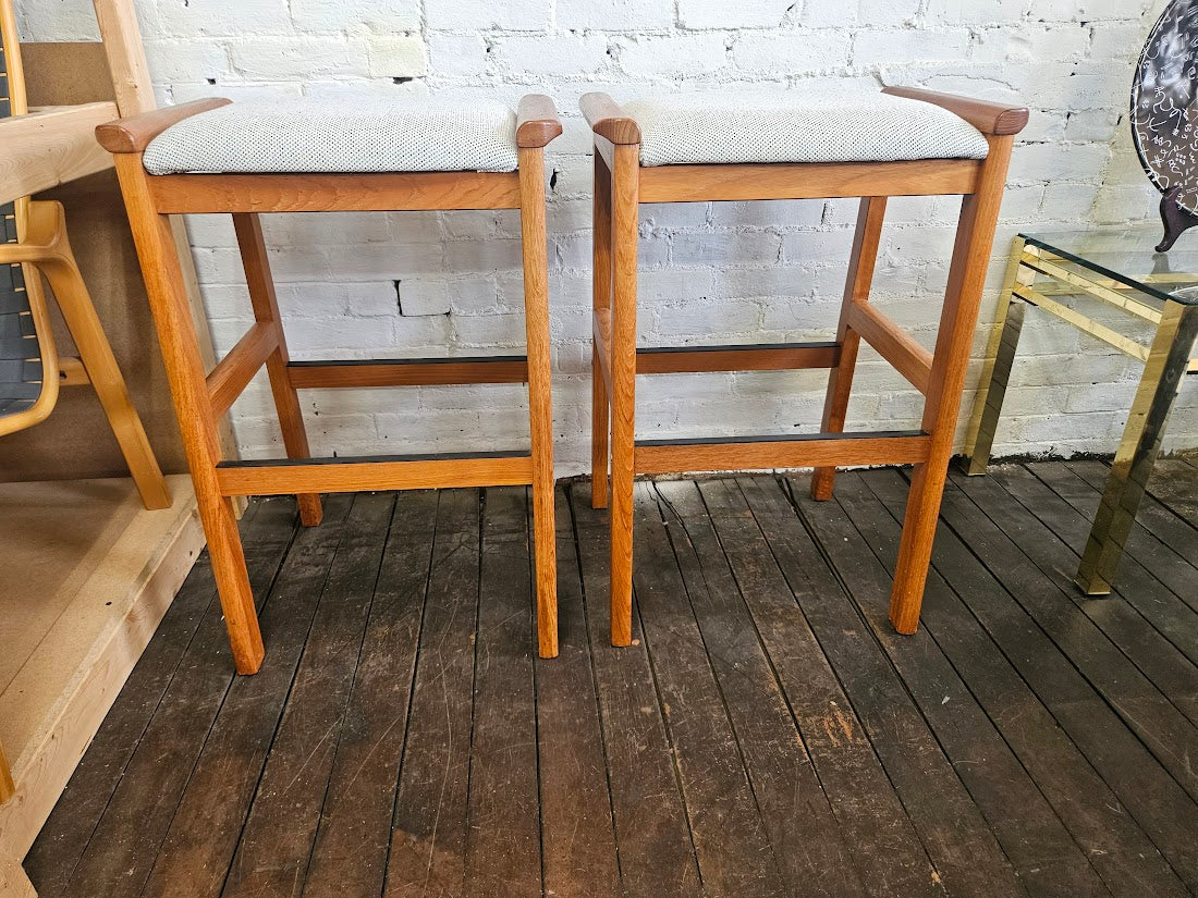 Pair of Danish Modern J.l. Moller Bar Stools