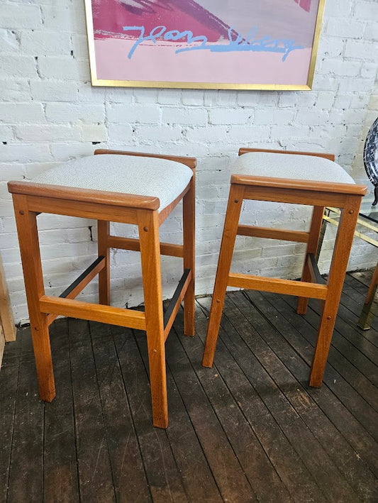 Pair of Danish Modern J.l. Moller Bar Stools