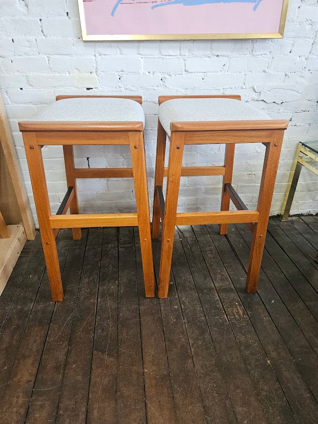 Pair of Danish Modern J.l. Moller Bar Stools