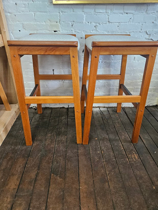 Pair of Danish Modern J.l. Moller Bar Stools