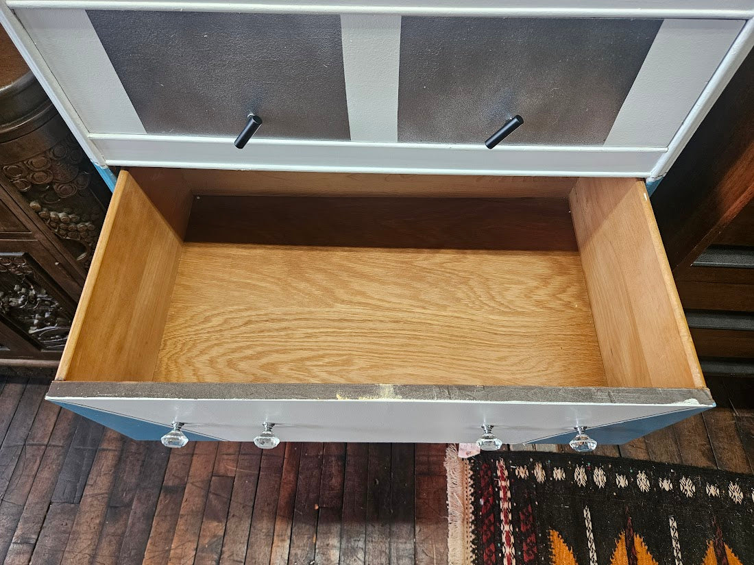 Custom Vintage VW Bus Waterfall Dresser With Working Headlights