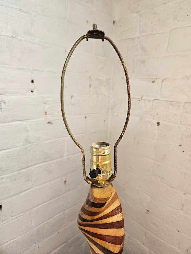 Mid-Century Modern Twisted Spiral Lamp
