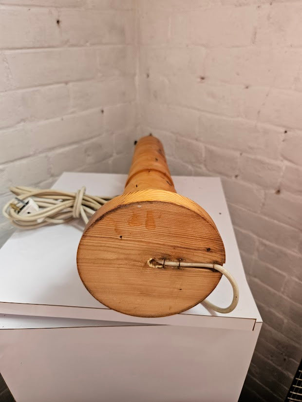 Mid Century Scandinavian Pine Table Lamp