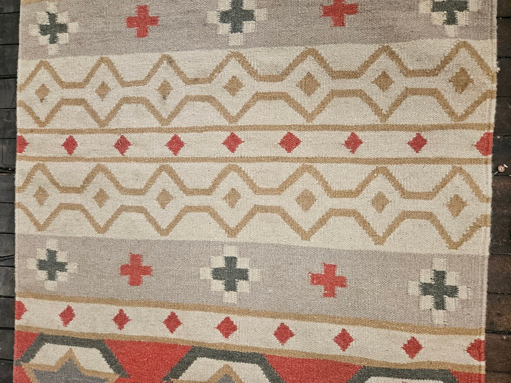Authentic Turkish Kilim Rug – Geometric Tribal Flatweave
