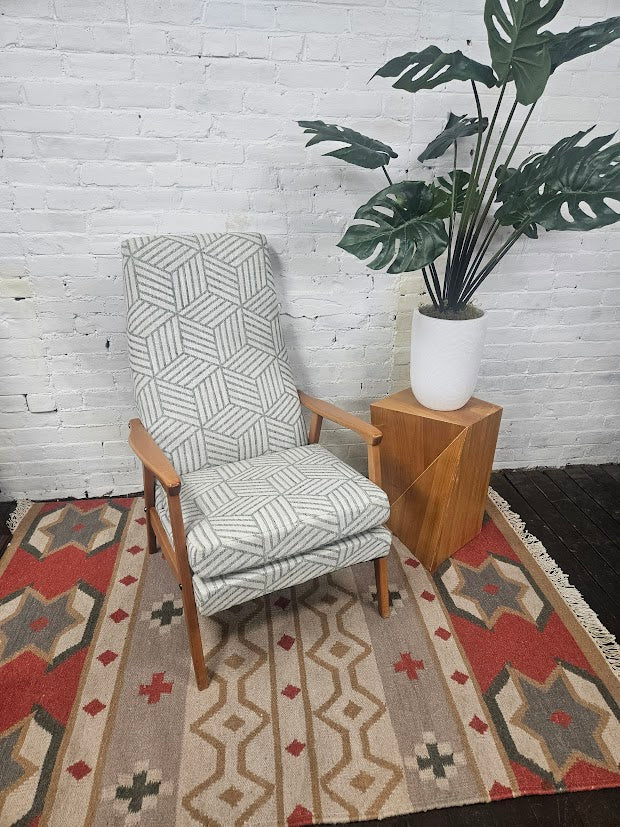 Scandinavian High-Back Lounge Chair