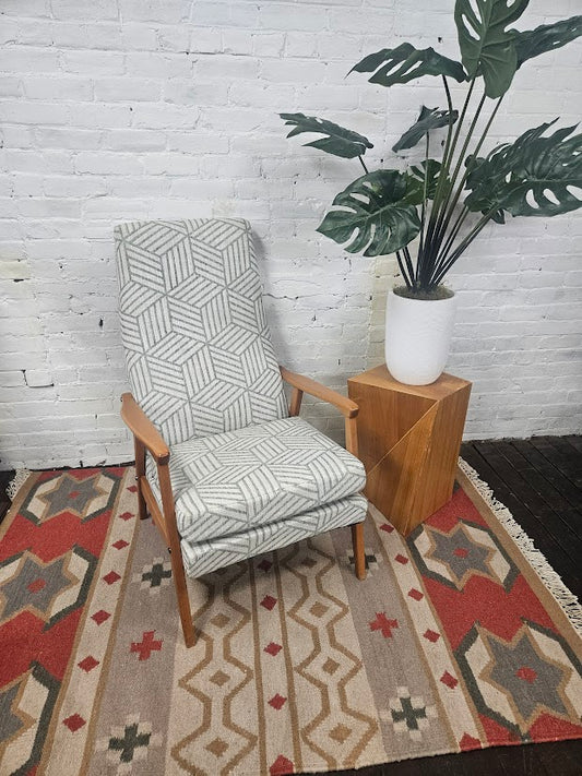 Scandinavian High-Back Lounge Chair