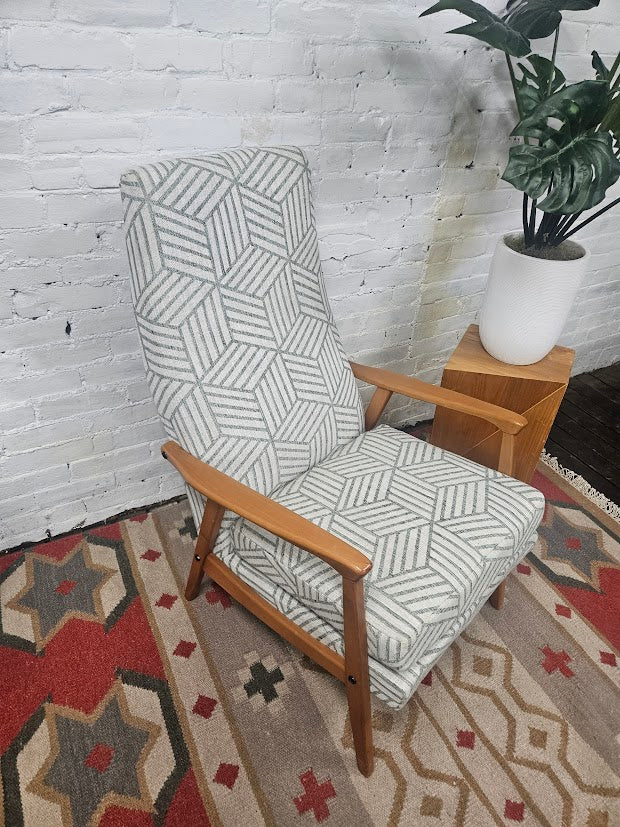 Scandinavian High-Back Lounge Chair