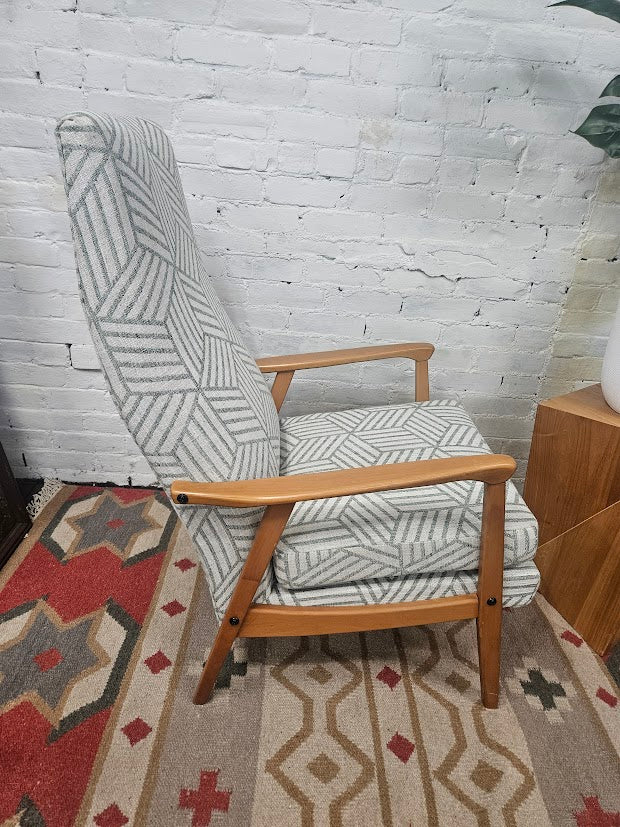 Scandinavian High-Back Lounge Chair